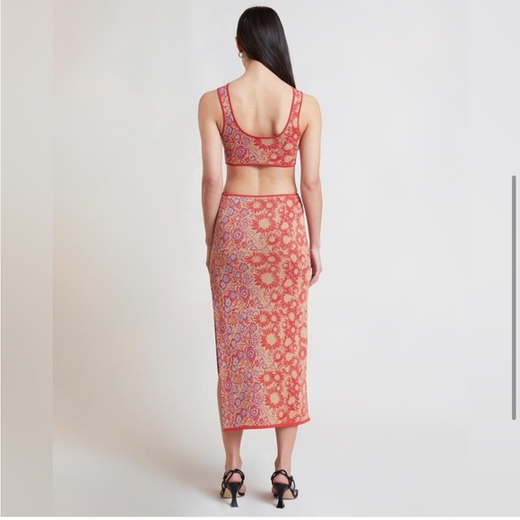 Bec & Bridge Red and Orange Patterned Dress - Picture 3 of 7